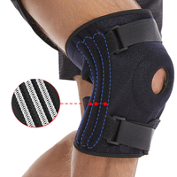 Genouillère de soutien pour le printemps, taille plus, avec boucle auto-agrippante, compression réglable et coussin en silicone pour la randonnée en extérieur