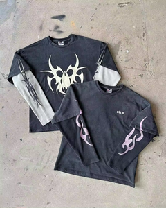 Hot Bán Đường Phố Mặc Biểu Tượng Tùy Chỉnh Màn Hình <span class=keywords><strong>In</strong></span> Dài Tay Áo Sơ Mi Hai Lớp Nhiệt Dài Tay Áo Áo Thun Áo Sơ Mi Cho Nam Giới - Product Image 2