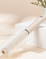 Massage du cuir chevelu coiffure antistatique arrondi non-chute peigne à dents prise confortable hommes femmes maison rouleau peigne