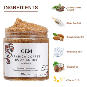ODM/OEM 100% aceite <span class=keywords><strong>de</strong></span> coco Natural aceite <span class=keywords><strong>de</strong></span> almendra dulce café exfoliante cuerpo Etiqueta Privada - Product Image 3
