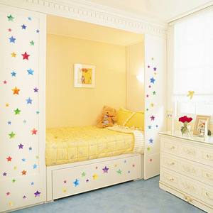 Colorful Stars <b>Wall</b> Stickers 45x50 Cm Waterproof PVC For Children's Rooms Bedroom <b>Decorative</b> Star Pattern - Product Image 3