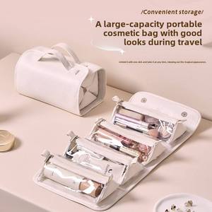 Cosmetic <b>Case</b> Storage Bag with Removable Compartments Handle Design Large Capacity Waterproof Travel Cosmetic Toiletry Bag - Product Image 3