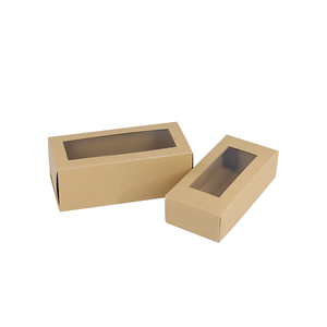 Bán Buôn Tùy Chỉnh Nhỏ Kraft Tông Trượt Mở Hộp Cookie Biscuit Bao Bì Quà Tặng Giấy Ngăn Kéo Hộp Với Cửa Sổ - Product Image 4
