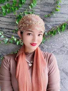 Wholesale custom hair accessories, autumn polyester fitted <b>hats</b>, beanie cute headscarves, Muslim beaded soft women's headscarves - Product Image 5