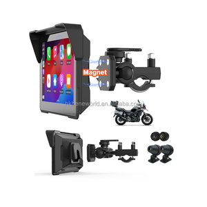 Écran portable pour moto de 7 pouces, CarPlay, double DVR 1080P HD, navigation sans fil, lecteur multimédia étanche pour moto - Product Image 2