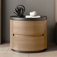 Table de chevet en bois massif écologique, luxe discret, armoire de rangement haut de gamme, style moderne et minimaliste pour chambre à coucher