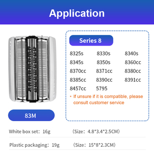 Lamina e lama di ricambio per rasoio elettrico per <span class=keywords><strong>Braun</strong></span> 83M series <span class=keywords><strong>8</strong></span> - Product Image 4