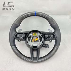 Volant en cuir de luxe, design sportif en fibre de carbone, écran LED, couleur personnalisée, directement de l'usine, pour <span class=keywords><strong>Porsche</strong></span> - Product Image 4