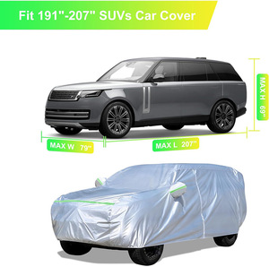 Housse de voiture imperméable pour l'extérieur et l'intérieur, entièrement couvrante pour les SUV, protection contre la pluie, le soleil, la neige et la poussière avec fermeture éclair - Product Image 2