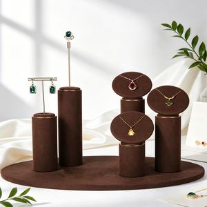 Expositor de Joyería de Microfibra de Lujo, Set de Soportes para Collares, Anillos y Pendientes, Accesorios para Escaparates y Mostradores - Product Image 2