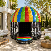 Château gonflable commercial à thème disco d'Halloween pour aire de jeux, à vendre