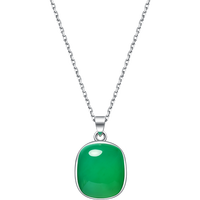 Collier ALICE tendance avec pendentif solitaire en jade australien en argent sterling S925, cadeau pour la fête des mères