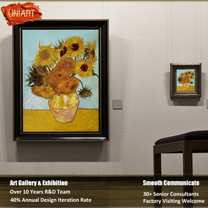 Uniart tinh khiết handmade Van Gogh hoa mặt trời sinh sản Sơn dầu 100% tay sơn ấn tượng Acrylic tác phẩm nghệ thuật trang trí tường - Product Image 2