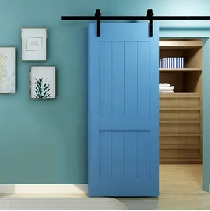 मानक Oem Odm विकट पाइन लकड़ी खलिहान दरवाजा लोकप्रिय बाजार में आंतरिक देहाती फिसलने दरवाजा
