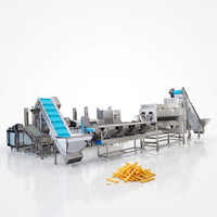 Ligne de production de frites ondulées automatiques avec friture et congélation pour des bandes croustillantes dorées et uniformes – Usine de transformation alimentaire