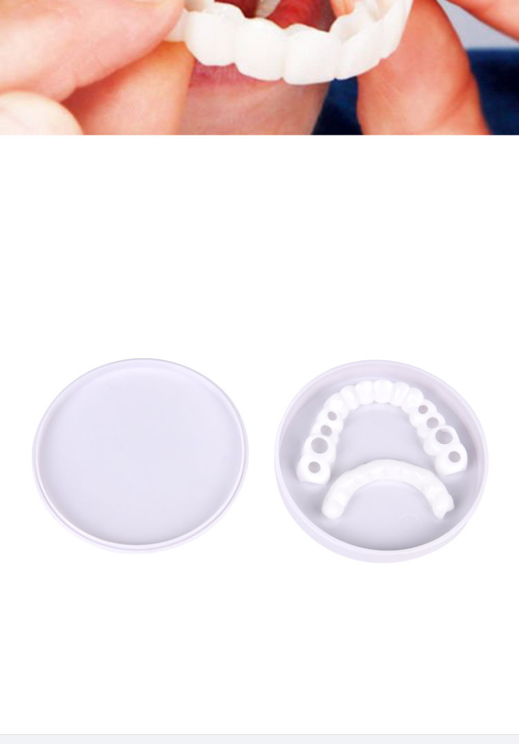 2021 New snap smile customized label Upper lower False teeth cover Perfect Smile Veneers Comfort Fit Flex Denture braces