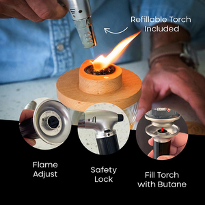 Juego de regalo de <span class=keywords><strong>whisky</strong></span> 4 sabores de astillas de madera Nuevo <span class=keywords><strong>whisky</strong></span> Chilling Stones Smoker Torch Gun Kit de ahumador de cóctel con caja de madera - Product Image 2
