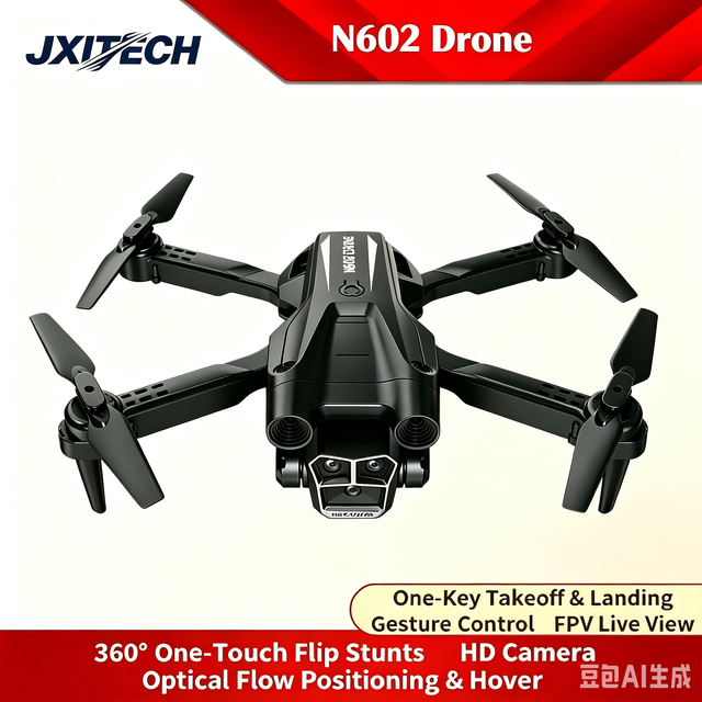 N602 4K Beginner Plastic 3D Rolling Flight Optical Flow Positioning Gesture Photo Support Picture Music Video Share Foldable