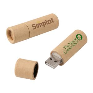 Lápiz USB de papel kraft ecológico, unidad usb de papel de embalaje reciclada, novedad, 32GB - Product Image 2