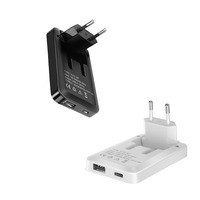 Cargador Rápido Delgado para la UE, 2026, Gran Venta, 1 USB-C + 1 USB-A, 30W, Doble Puerto para Teléfono/Tableta y Auriculares Bluetooth