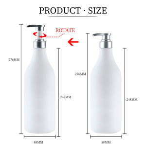 ขวด1L สี<span class=keywords><strong>ขาว</strong></span>แบบนิ่ม<span class=keywords><strong>แชมพู</strong></span>สระผมพร้อมปั๊มสีเงินทำจากพลาสติก HDPE สี<span class=keywords><strong>ขาว</strong></span>ปริมาณมาก - Product Image 6