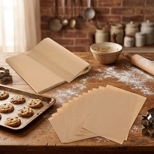Papel de Hornear Antiadherente de Grado Alimenticio, Recubierto de Silicona, Resistente a la Grasa, en Hojas Planas para Horno, Cocina y Panadería, Precio al por Mayor - Product Image 2