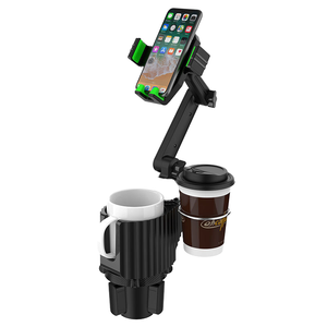 Longyang 2 en 1, Portavasos Multifuncional de Plástico para Puerta de Auto de Lujo/Negocios, Adaptador Expandible con Base Ajustable, Soporte para Teléfono Celular - Product Image 1