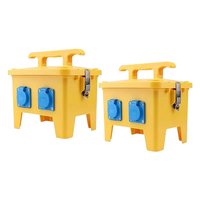 Boîte de jonction temporaire pour câblage, utilisation en intérieur et en extérieur dans un environnement de chantier difficile, boîte à prises portable étanche
