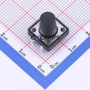 TSF001B12018A Tactile Switch DIP-4P,12x12mm Switch Round Button 1.8N Through Hole 12mm - Product Image 1