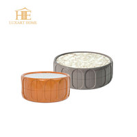 Table basse contemporaine design moderne Table basse italienne de luxe ronde avec plateau en marbre onyx