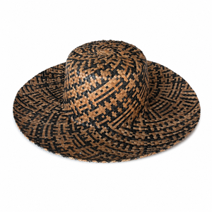 Sombrero de Pescador Lontar de Ala Ancha, Pintado a Mano, Protección Solar, para Playa, Viajes, Verano, Aire Libre, Unisex, Adulto, Casual, Étnico, Bali - Product Image 4