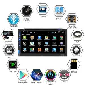 Navihua Custom 6.95 Inch Android Double Din Car DVD Player Multimedia GPS Navigation Universal 2 Din Auto Stereo Auto Radio