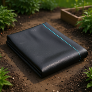 Toile de paillage noire pour jardin 3 x 100 pieds, tissée en PP, géotextile anti-mauvaises herbes, couverture de sol pour jardins - Product Image 2