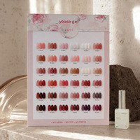 Ensemble de vernis à ongles en gel transparent de luxe professionnel Yuzhi Cocoa French 36 couleurs 15 ml non toxique longue durée, rose nude, marron