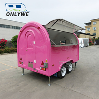 ONLYWE Remorque de cuisine mobile personnalisée Hamburg Cart, certifiée CE DOT, pour restaurant, camion de restauration, food truck