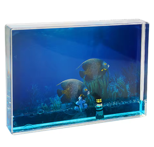 Custom Acrylic Tourist Wedding Exhibition Souvenirs Liquid Water Aqua Floating Cartoon Picture <strong>Frames</strong> for Guests Favor Gifts - Product Image 3