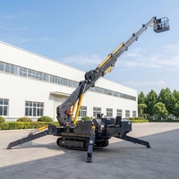 Grue araignée télécommandée tout-terrain robuste de haute qualité, capacité de charge 5t, pour travaux de toiture, 15m/10m