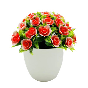 Herbe en plastique verte de bonsaï de jasmin artificiel d'intérieur résistant aux UV mise en pot pour le nouvel an Plante artificielle en pot - Product Image 6