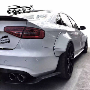 Kit carrozzeria per Audi A4 ampio parafango in fibra di carbonio in materiale anteriore labbro posteriore diffusore minigonne laterali posteriore Spoiler ricambi Auto Tunning - Product Image 5