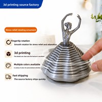 Nouveauté Art Moderne Transfrontalier Impression 3D Luxe Turnip Tower Rotating Ballet Girl Ornaments Bedroom Desk Home Decoration