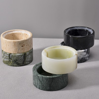 Diffuseur d'aromathérapie Maxery en pierre naturelle arabe multi-matériaux avec un design en forme de coupe, un porte-bougie luxueux et élégant