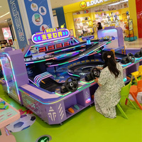 Machine de jeu d'arcade interactive de course pour 6 joueurs, équipement de divertissement intelligent à monnayeur pour parcs d'attractions et centres commerciaux