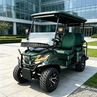 Voiturette de golf électrique 72V au lithium 4 places avec couleur de carrosserie personnalisable et espace de rangement supplémentaire pour les balades en quartier
