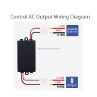 Interruptor de luz LED de 110V/220V 85V, control remoto de 2 botones para exposición e iluminación del hogar