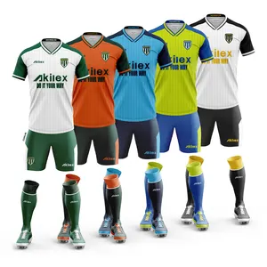 custom football soccer uniform wh top quality sublimation football jersey soccer uniform