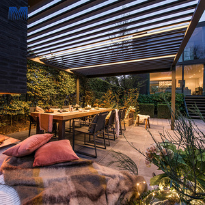 Cenador de metal blanco 3x4 montaje en pared pérgola de jardín control 3x9 resistente cerrado 4m x 5m fabricantes de marcos de cenador de aluminio - Product Image 1