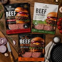 Sachet d'emballage alimentaire surgelé personnalisé, sachet refermable pour galettes de burger surgelées, emballage alimentaire à trois soudures latérales