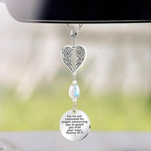 Love Words Glossy <b>Car</b> Hanging <b>Ornament</b> Rearview Mirror Pendant Accessories 25mm*25mm - Product Image 6