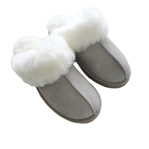 <span class=keywords><strong>Chaussons</strong></span> d'intérieur plats personnalisés en fourrure <span class=keywords><strong>pour</strong></span> femmes et hommes, en cuir de vache de deuxième couche et peau de <span class=keywords><strong>mouton</strong></span>, <span class=keywords><strong>pour</strong></span> l'hiver, à prix abordable - Product Image 4