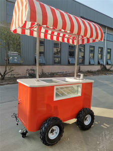 Chariot à crème glacée chariots à crème glacée/chariot mobile réfrigérateur extérieur vitrine de congélation avec des casseroles en conteneur - Product Image 6